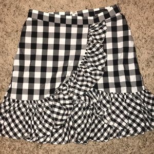 J Crew Gingham skirt